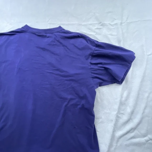 Polo Ralph Lauren Shirt Mens LARGE Purple V-Neck RED Pony Logo T-Shirt Casual - Picture 12 of 13